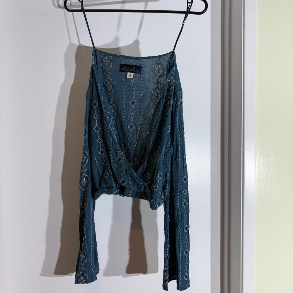 Blue Rain Teal Lace Blouse